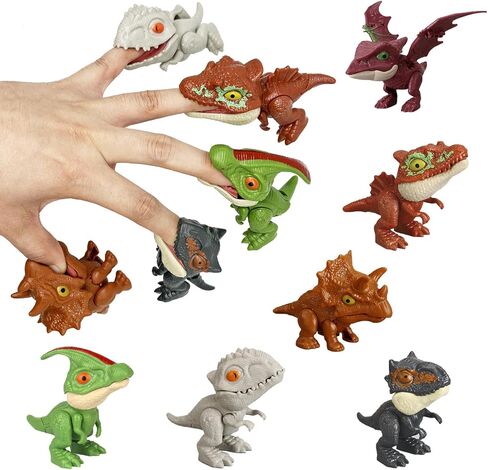 Winbar 6 PCS Biting Finger Dinosaurs Toy, Animal Hand Puppet Dino Toy Gifts in Saudi Arabia