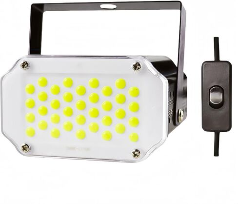 أضواء ستروب بيضاء، AQOOL فائقة السطوع 36 LED DJ Strobe Light للحفلات، ستروب صغير مع زر تشغيل/إيقاف، سرعة ستروب تنشيط الصوت قابل للتعديل ضوء فلاش المرحلة، لنادي DJ لحفلات الهالوين in Kuwait