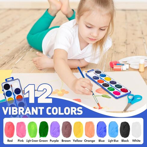 FUMILE 3 Pack Watercolor Paint Set, Washable Non-Toxic Water Colors for Kid in Saudi Arabia
