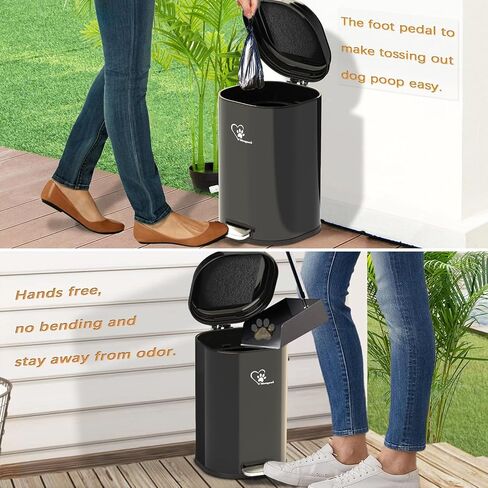 Dog Poop Trash Can for Outdoor with 4Pcs Activated Carbon Filter Replacement with Pet Waste Trash Can in Saudi Arabia