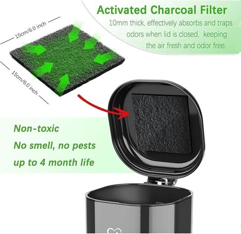 Dog Poop Trash Can for Outdoor with 4Pcs Activated Carbon Filter Replacement with Pet Waste Trash Can in Saudi Arabia