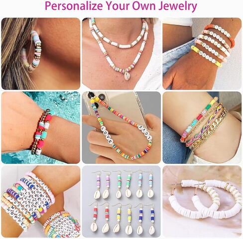 Friendship Bracelet Kit, 14,000pcs 48 Colors Clay Beads for Jewelry Making in Kuwait