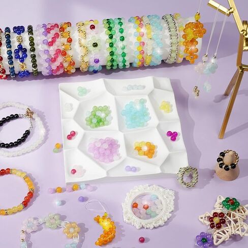 1425Pcs Glass Beads for Jewelry Making, 36 Colors Bracelet Making kit in Kuwait