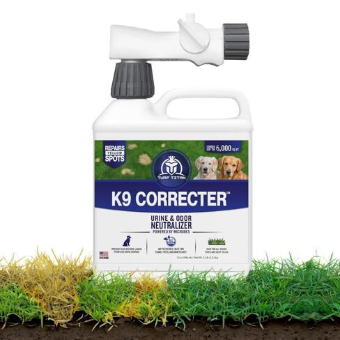 Turf Titan K9 Correcter Dog Urine Neutralizer for Lawns (32 oz) – Fights Yellow Spots and Odors – Grass Dog Urine Neutralizer to Grass Recovery with Weekly Use – Covers Up to 6,000 Sq Ft in Kuwait