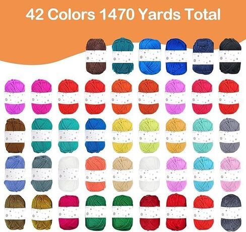 BESGEER 42 Rolls x 25G Acrylic Tufting Yarn Kit for Rug Making in Kuwait