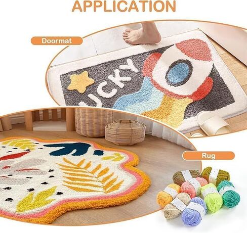 BESGEER 42 Rolls x 25G Acrylic Tufting Yarn Kit for Rug Making in Kuwait
