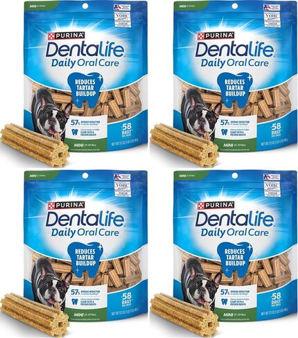 Dentalife Purina Daily Oral Care Dental Dog Treats for Small Dogs, 58 ct in Kuwait
