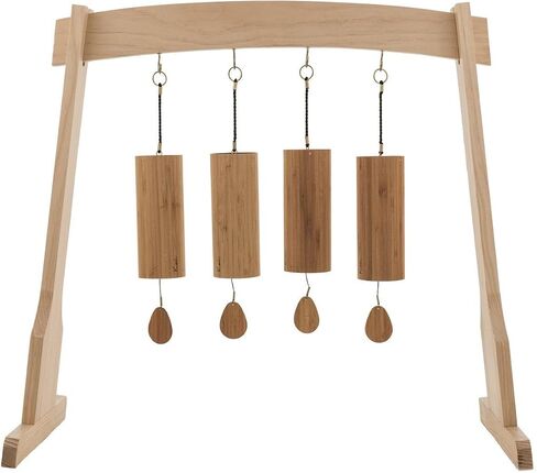 East 14th Street/Chimefornia Stand for 14" Gongs & Koshi Chimes/Includes 1 Stand/Multipurpose Stand for 1 Gong or 4 Koshi & Zaphir Chimes/Desk Stand/Meditation Accessory/Made of Pine in Kuwait