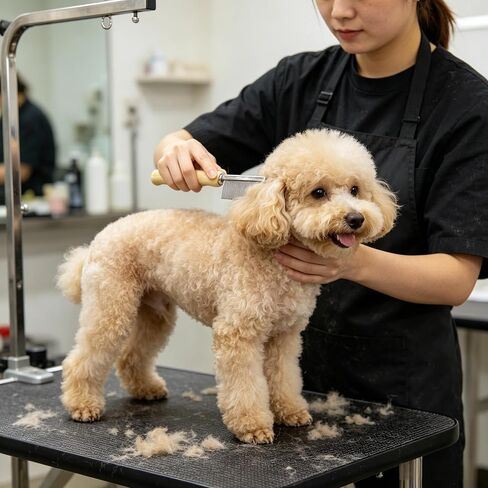 Pet Grooming Comb for Long Haired Cats and Dogs with Wooden Handle in Saudi Arabia