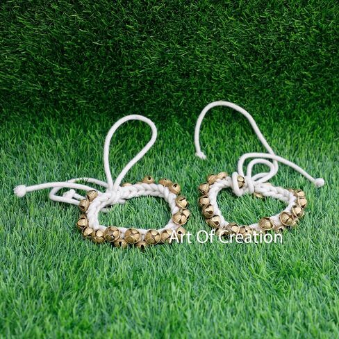 Art Of Creation New Kathak Ghungroo Bells Pair 25+25 In Cotton Cord Anklte Classical Dancers Bharatnatayam Indian Traditional Ghungru 50 Big Bells From India in Saudi Arabia