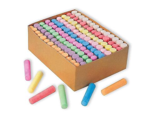S&S Worldwide Color Splash Sidewalk Chalk Bulk Set, 9 Colors, Non-Toxic in Saudi Arabia