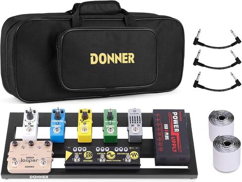 حافظة لوحة دواسة الجيتار Donner DB-3 لوحة دواسة من الألومنيوم مقاس 20 بوصة × 11.4 بوصة × 4 بوصة مع حقيبة in Kuwait