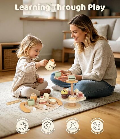 Tea Sets for 3-5 Girl Birthday Gift 3 Year Old Cupcake Toy in Saudi Arabia