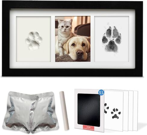 MYPAWLETS Dog Cat Paw Print Kit,Ink&Clay Pawprint Keepsake Frame (Espresso) in Kuwait