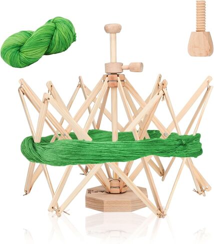 Olikraft Wooden Reverse Umbrella Yarn Swift (Brown Beech) (Patented) in Kuwait