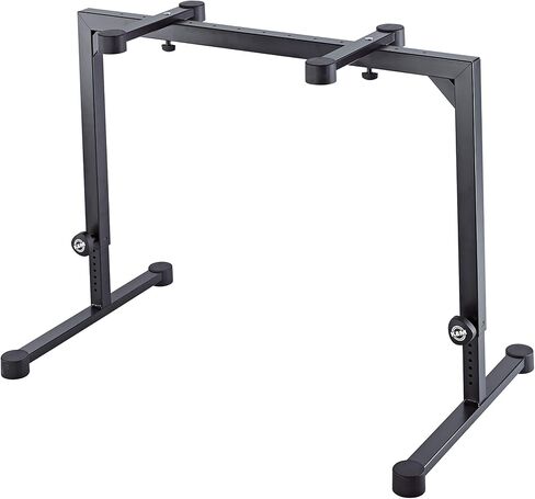 K&M Konig & Meyer 18810.015.55 Table Style Keyboard Stand Omega - Sturdy Height Adjustable Frame - Folds Flat Portable - Fits Piano and Electric Keyboards - For Adult and Youth Musicians - Black in Kuwait