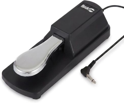 RockJam Universal Sustain Pedal for Electronic Keyboards and Digital Pianos With Polarity Switch, Anti-Slip Rubber Bottom and 5.9 ft. Cable in Saudi Arabia