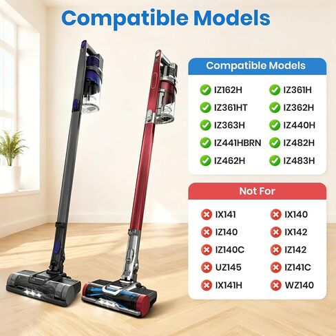 مكنسة كهربائية عمودية لاسلكية من IZ362H لمكنسة شارك روكيت بت برو IZ162H IZ361H IZ362H IZ363HT IZ440H IZ441HBRN IZ462H IZ482H IZ483H IZ483H مكنسة كهربائية عمودية لاسلكية XHF161H و617FJ140 in Kuwait