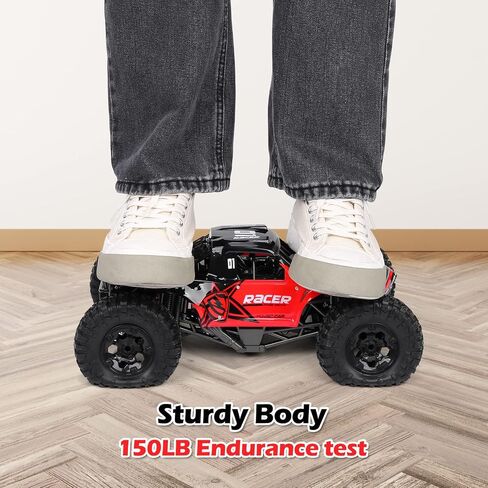 RC Trucks 4x4 Offroad Waterproof - 1:12 Scale Large Amphibious Remote Control Car, Dual Motors Crawler Vehicle, Monster Truck Toys with 2 Rechargeable Batteries, Best Gift for Kids Adults in Kuwait