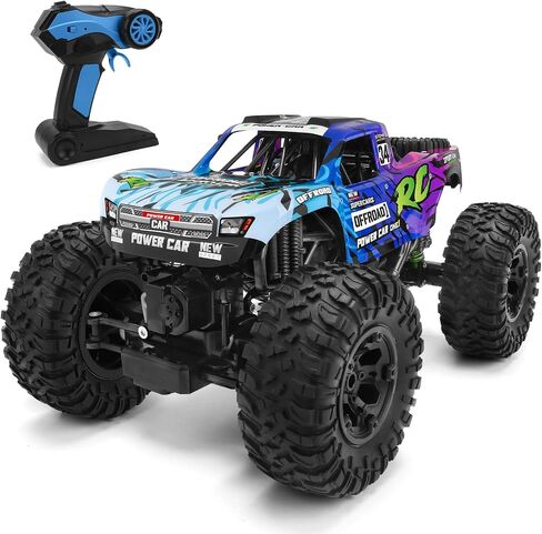 RC Trucks 4x4 Offroad Waterproof - 1:12 Scale Large Amphibious Remote Control Car, Dual Motors Crawler Vehicle, Monster Truck Toys with 2 Rechargeable Batteries, Best Gift for Kids Adults in Kuwait