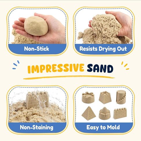 Billeeit Sand Construction Kit w/Sand Box, Sand, Trucks & Tools 30+Pcs in Kuwait