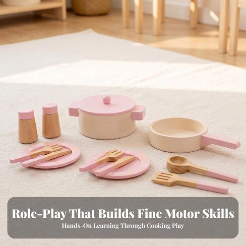 Children's Cooking Set , Pink , 24 15.3 7.4 Cm in Kuwait