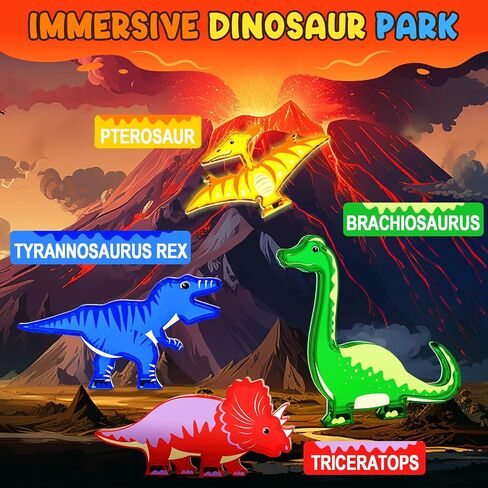 Dinosaur Toys Magnetic Tiles - Magnet Building Blocks for Toddler Kids 3+ in Kuwait