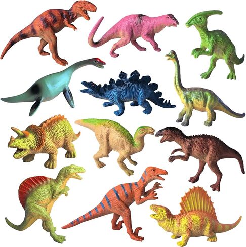 12 Pcs Realistic Small Dinosaur Figure Toys for Kids 3-5 in Kuwait