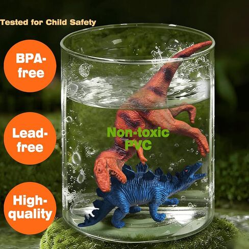 12 Pcs Realistic Small Dinosaur Figure Toys for Kids 3-5 in Kuwait
