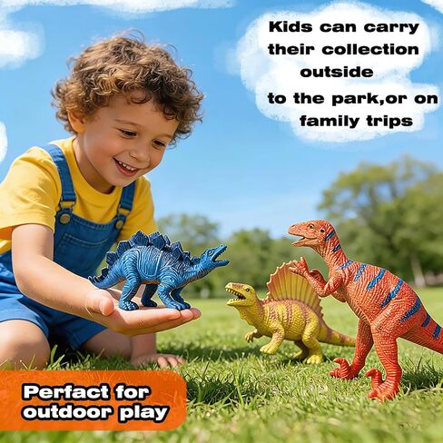 12 Pcs Realistic Small Dinosaur Figure Toys for Kids 3-5 in Kuwait