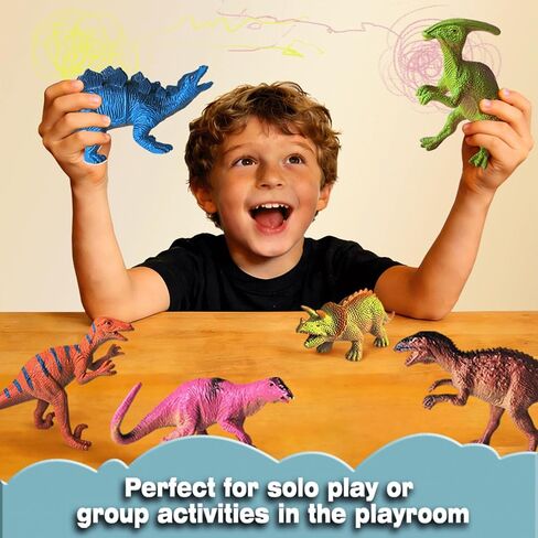12 Pcs Realistic Small Dinosaur Figure Toys for Kids 3-5 in Kuwait