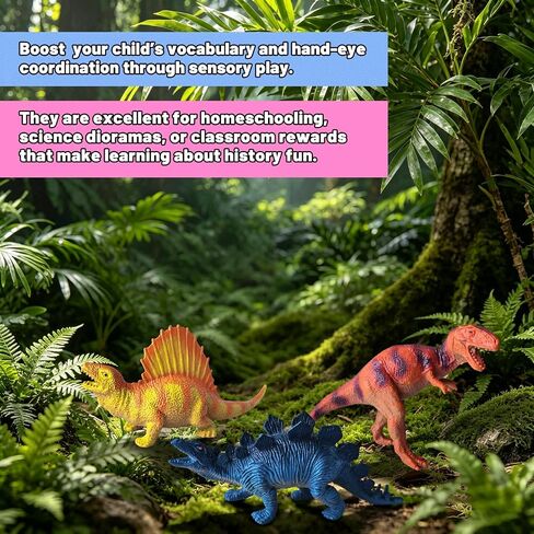 12 Pcs Realistic Small Dinosaur Figure Toys for Kids 3-5 in Kuwait