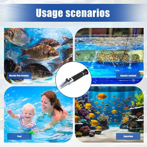 Salinity Refractometer with ATC, 0-100PPT & 1.000-1.070 SG, Aquarium Tester in Kuwait
