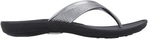 Okabashi Marina Flip Flops (Medium / 6.5-7.5 B(M) US, Black/Silver) in Kuwait