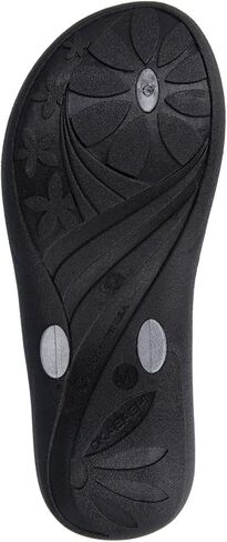 Okabashi Marina Flip Flops (Medium / 6.5-7.5 B(M) US, Black/Silver) in Kuwait