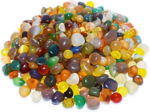 1 Lb/460g Pebbles for Indoor Plants, Bamboo, Sea Glass for Crafts, 0.2-0.35" Small Plant Pebbles for Pots Indoor Drainage, Fluorite Crystal Chips, Decorative Gravel for Aquarium, Fish Tank in Saudi Arabia