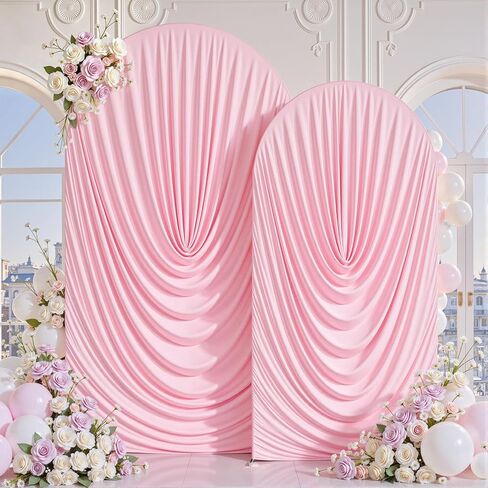 7.2FT & 6FT Elegant Arch Backdrop Cover, Hunter Green Draped Arch Covers Stretchy Backdrop for Wedding, Birthday Party, Bridal Shower, Baby Shower & Photography in Saudi Arabia