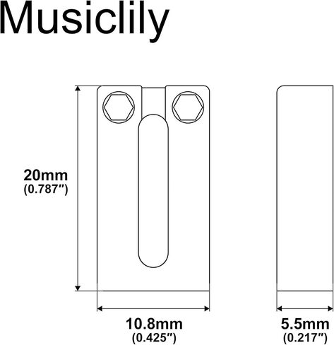 سروج جسر نحاسية كاملة حديثة مقاس 10.8 مم من Musiclily للجيتار الكهربائي طراز Strat Tele، اللون الأصلي (مجموعة من 6) in Kuwait