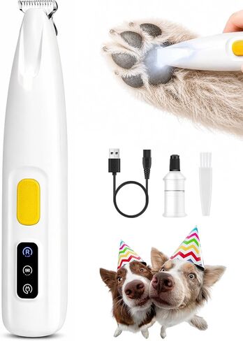 FURBONA Dog Paw Trimmer, 18mm Quiet Dog Hair Trimmer with LED Light in Kuwait