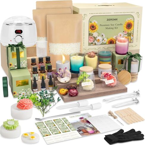ZEROMX Candle Making Kit for Adult Beginners with Digital Wax Melting Pot in Saudi Arabia