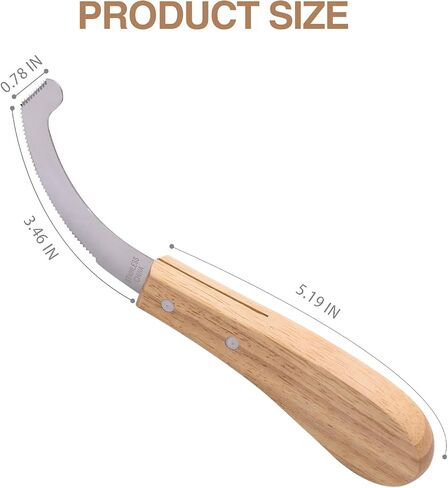 Bot Egg Knife for Horses, Precision Grooming for Bot Egg Removal Stainless Steel Blade with Wooden Handle Horse Equine Tack Care Farrier Tool in Saudi Arabia