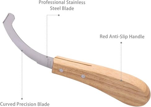 Bot Egg Knife for Horses, Precision Grooming for Bot Egg Removal Stainless Steel Blade with Wooden Handle Horse Equine Tack Care Farrier Tool in Saudi Arabia