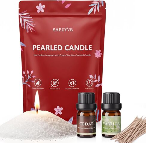 SAEUYVB 10 lbs White Natural Pearled Candle Sand Kit in Kuwait