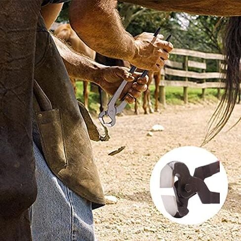 LONG RIVER Horse Farrier Hoof Tool Kit（7 Piece） with Carry Bag Horse Equine Metal Shears Farriers Hoof Nipper Cutter Handle Knife Stable Supplies Professional Hoof Trimming Tools in Kuwait