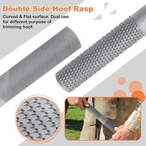 8 inch Farrier Tools Kit (8 Piece) Horse Goat Hoof Trimmers Carbon Steel Nippers Shears Nail Clipper, Mini Rasp, Hoof Trimming Cutter Knife, File for Pig Sheep Donkey Equine Supplies With Storage Bag in Saudi Arabia