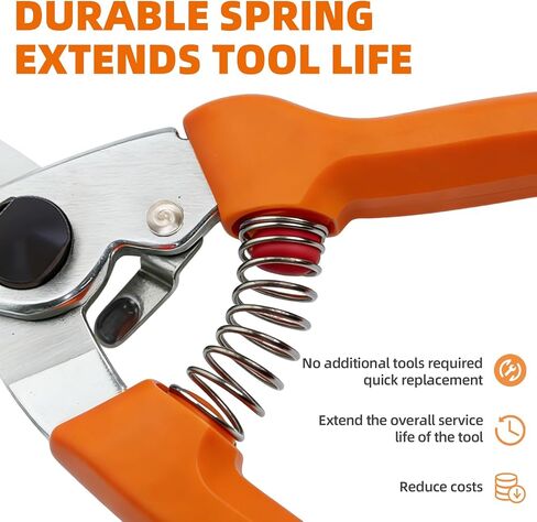 LeafLux 7-Inch Goat Hoof Trimmers Multi-Purpose – SK5 Carbon Steel Hoof Shears with Wrist Lanyard for Goat, Sheep, Alpacas Trimming & Tree Pruning, One-Hand Operation with Spare Spring Included|LFX140 in Saudi Arabia