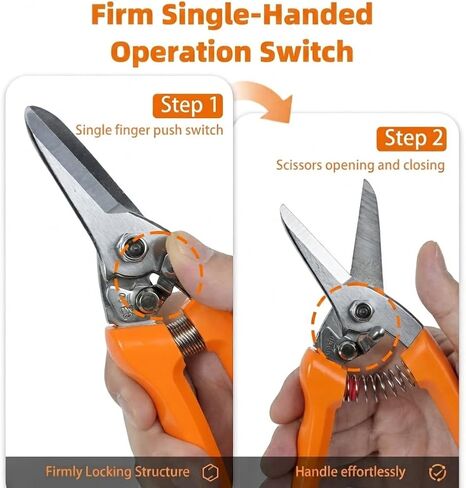 LeafLux 7-Inch Goat Hoof Trimmers Multi-Purpose – SK5 Carbon Steel Hoof Shears with Wrist Lanyard for Goat, Sheep, Alpacas Trimming & Tree Pruning, One-Hand Operation with Spare Spring Included|LFX140 in Saudi Arabia