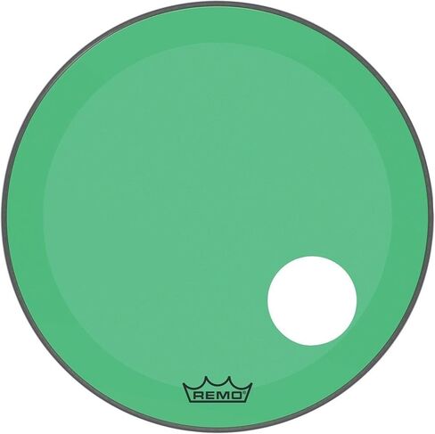 Remo Powerstroke P3 Colortone Green Bass Drumhead, 18", 5" Offset Hole in Kuwait