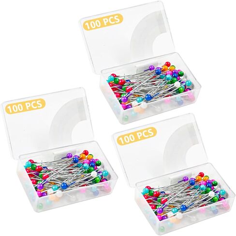 DTDNZKN 300PCS Sewing Pins with Glass Ball Heads in Saudi Arabia