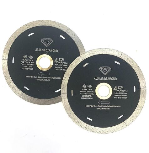 Alskar Diamond J-Slot 10 inch Dry/Wet Diamond Blade with Slots for Cutting of Porcelain and Ceramic Tile (10") in Kuwait